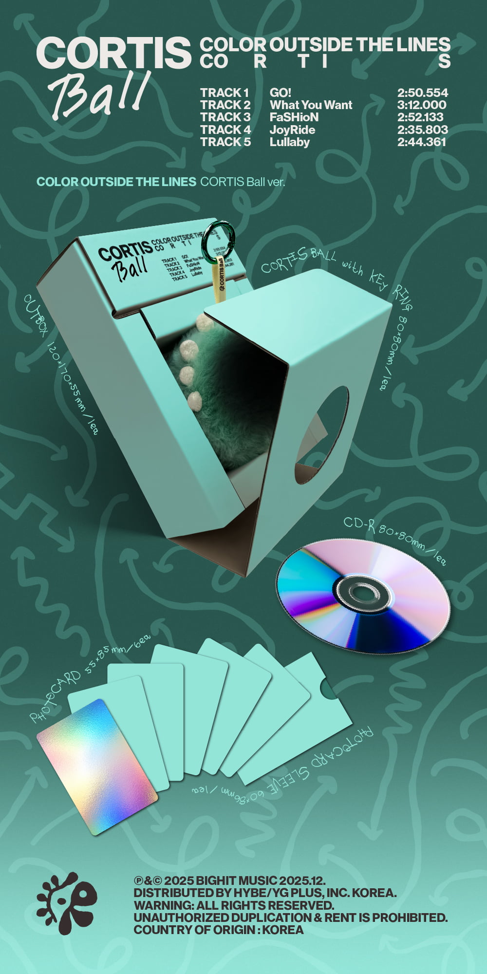 COLOR OUTSIDE THE LINES CORTIS Ball 未開封 CORTIS The 1st EP [COLOR OUTSIDE THE LINES] (CORTIS Ball ver.)